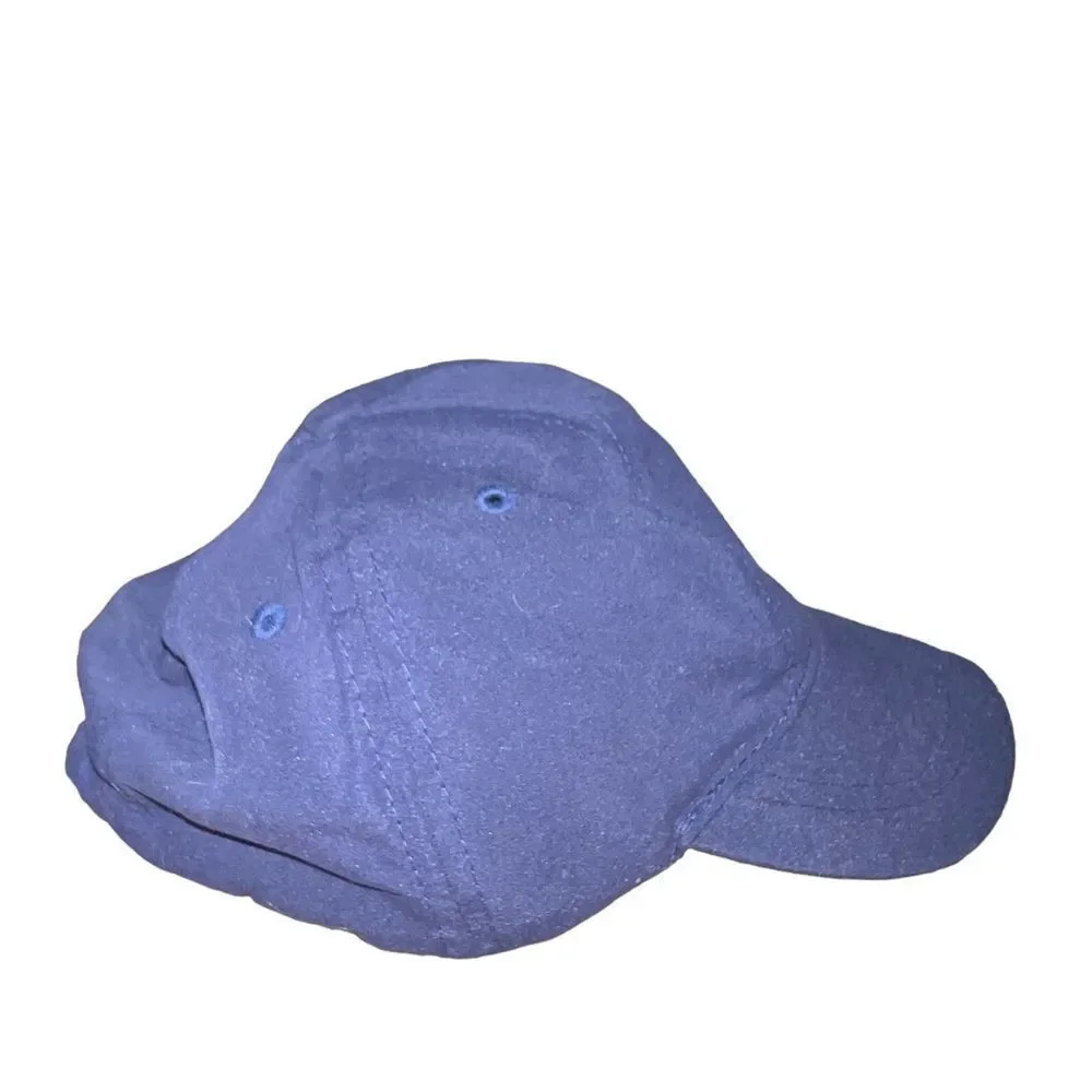 Youth navy blue baseball hat with baseball embroidered in front‎